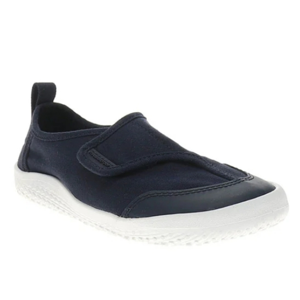 6T Vivobarefoot Gaia Toddler Slip On Sneakers - Blue Organic Cotton